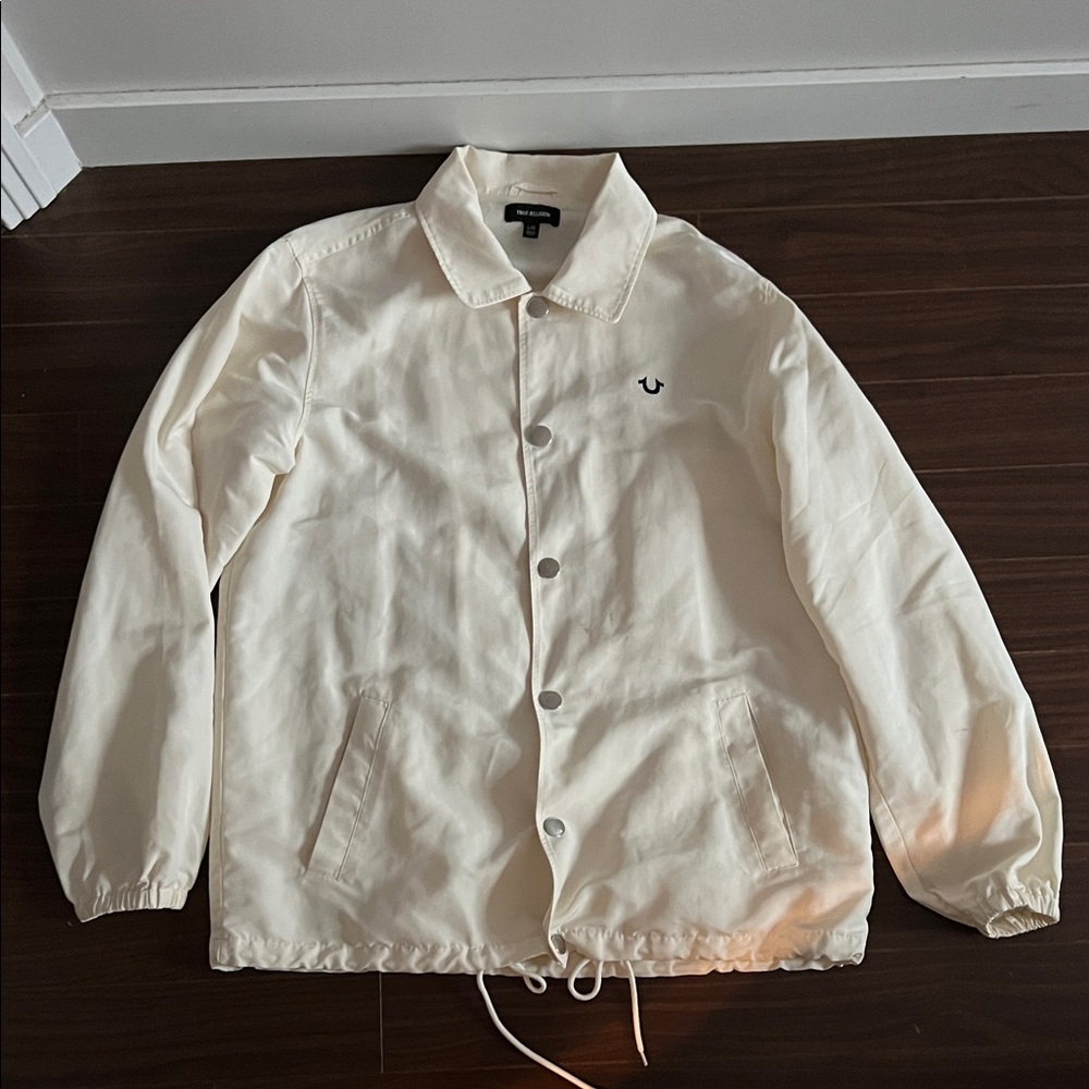 True Religion Men's Off-White Shirt Jacket